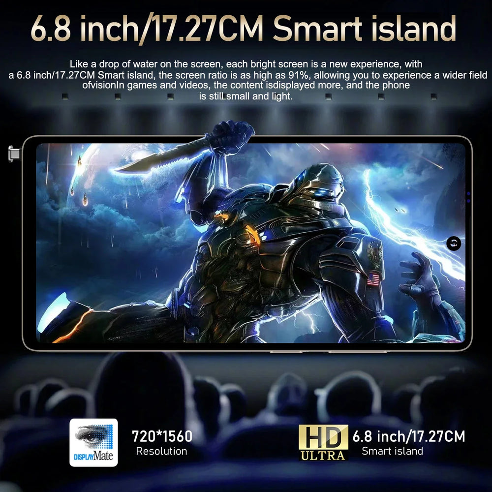 FUFFI S25 Pro Global Smartphone | 6.8" 12GB 512GB 24+48MP 6800mAh Android