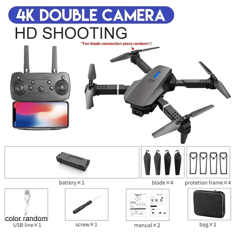 KBDFA E88 Pro 4K RC Drone Wide Angle Camera | Foldable Helicopter Quadcopter 2025