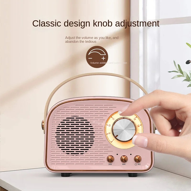 DW21 Retro Mini Bluetooth Speaker | Classic Stereo Subwoofer Portable Home Decoration