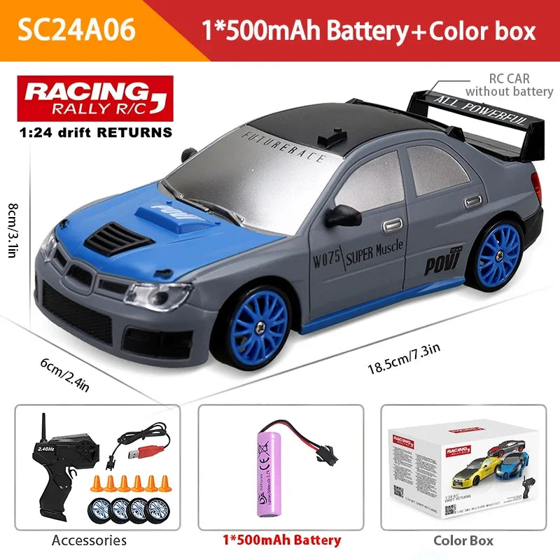 WLtoys 2.4G RC Drift Car 4WD LED Light | GTR AE86 Model Professional Racing Toy