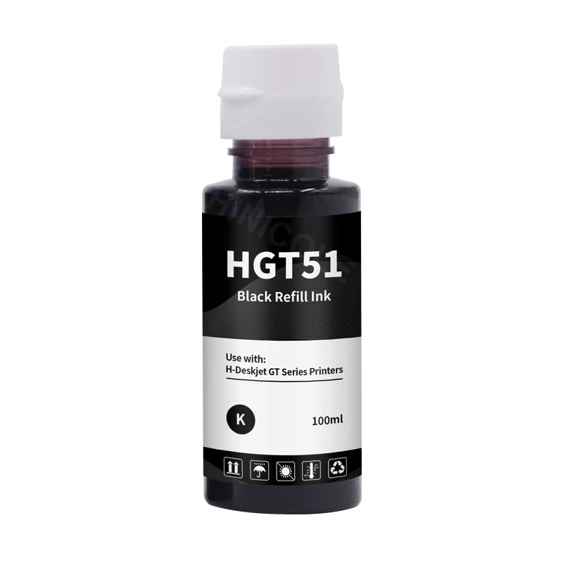 HINICOLE GT51 GT52 Dye Ink Bottle | HP DeskJet GT 5810 5820 310 410 318 418