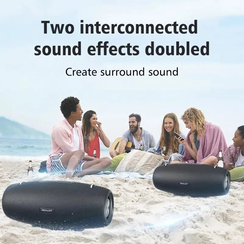 ZEALOT S67 60W Portable Bluetooth Speaker | Outdoor Party Big Bass 3D Sound