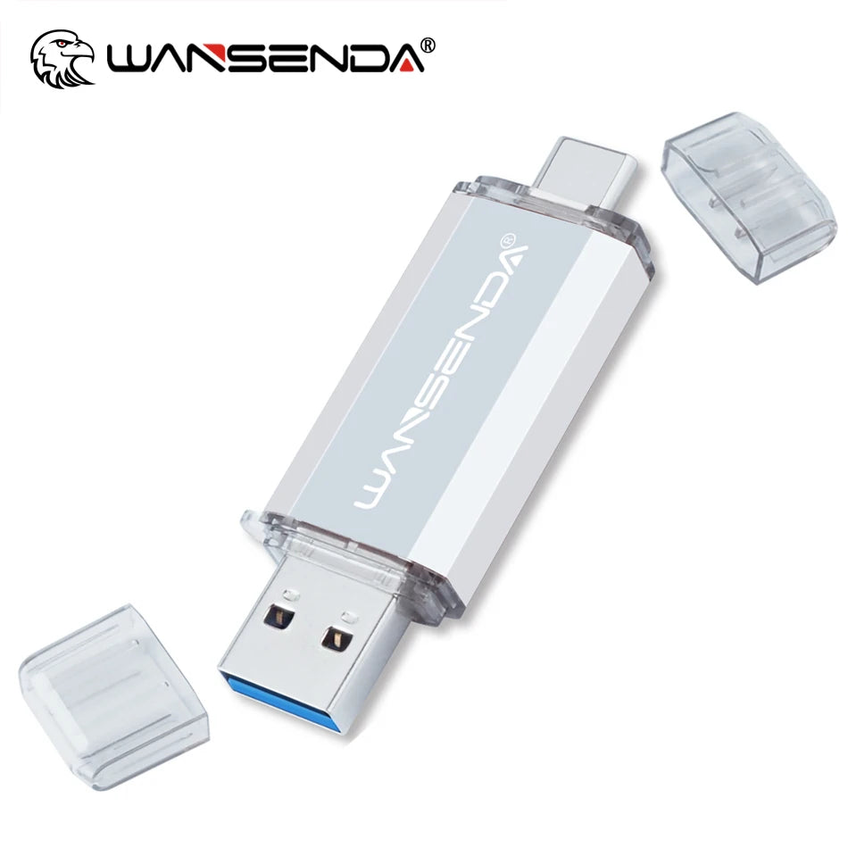 WANSENDA OTG Type-C USB 3.0 Flash Drive | 16GB–512GB Pen Drive for USB-C Devices
