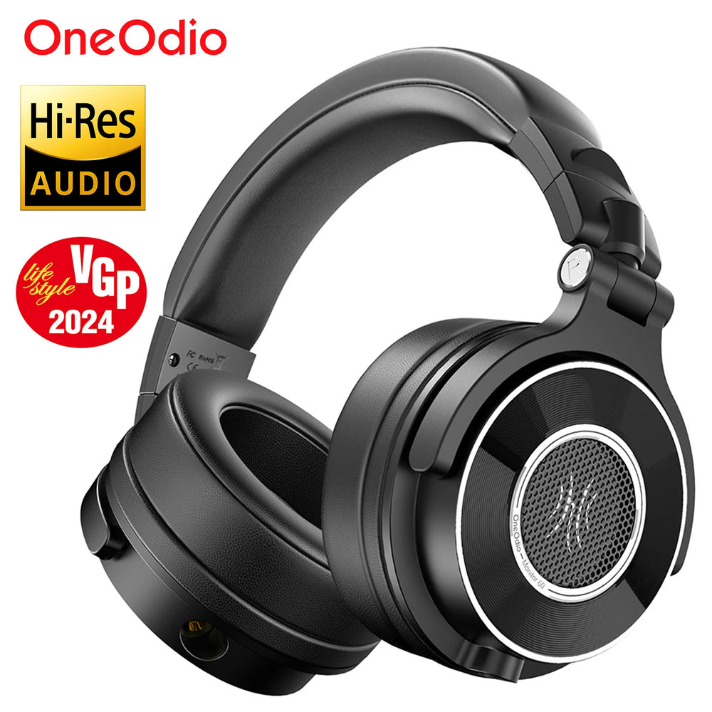 Oneodio Monitor 60 Wired Studio DJ Headphones | HiFi Hi-Res Over-Ear + Microphone