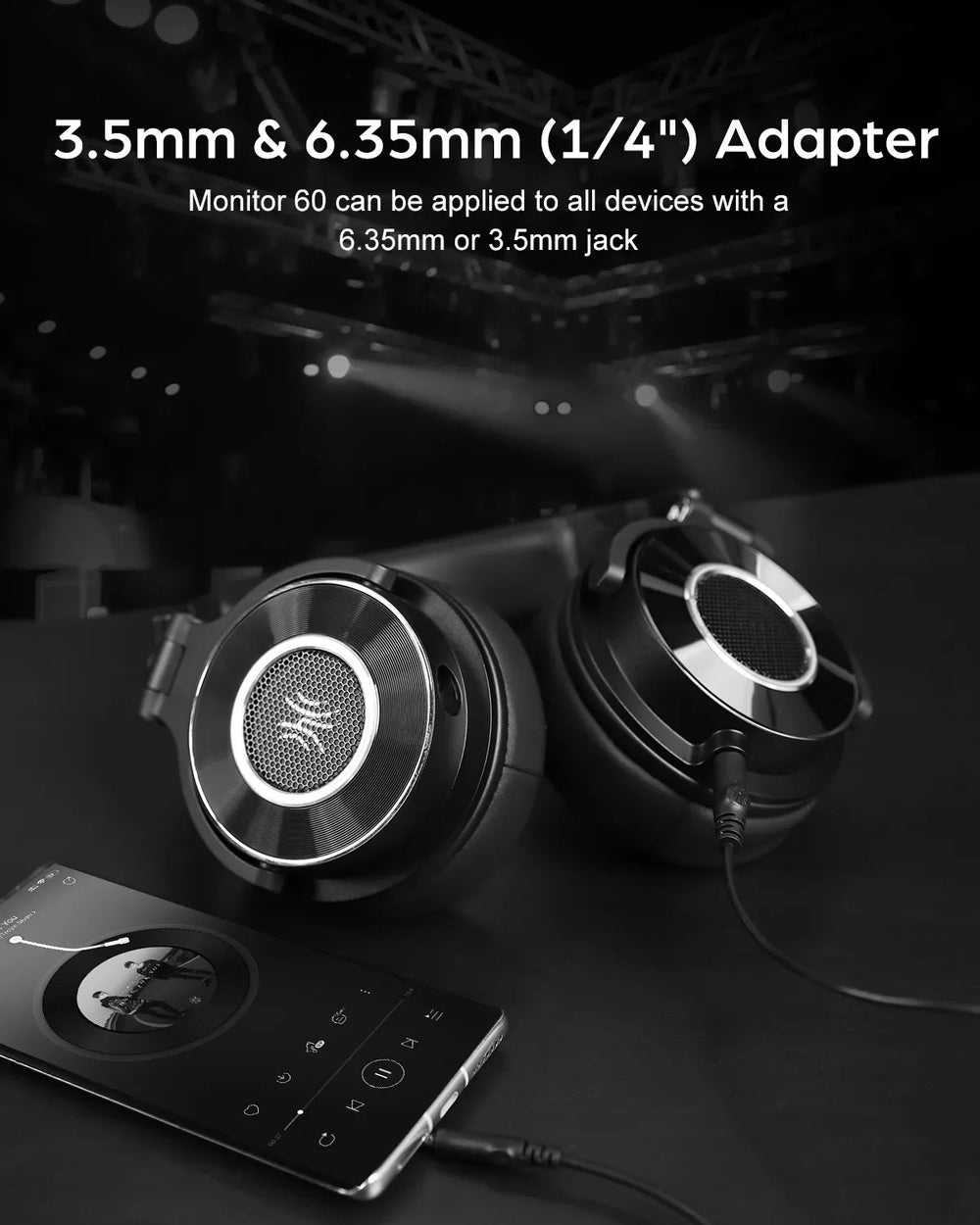 Oneodio Monitor 60 Wired Studio DJ Headphones | HiFi Hi-Res Over-Ear + Microphone