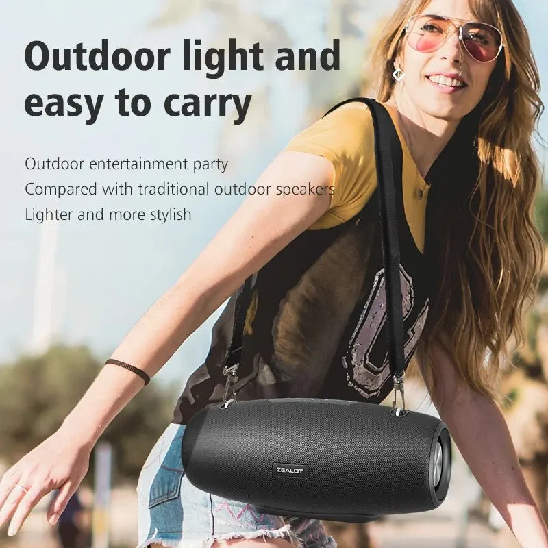 ZEALOT S67 60W Portable Bluetooth Speaker | Outdoor Party Big Bass 3D Sound