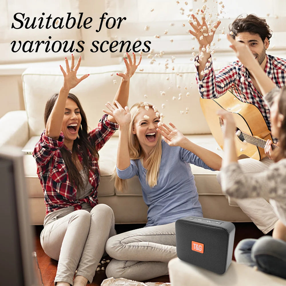 TG166 Portable Bluetooth Mini Boombox Speaker | USB TF Bass Column Outdoor