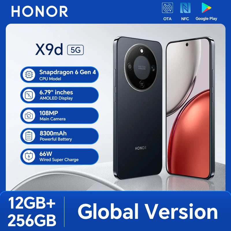 HONOR X9d 5G Smartphone 12GB+256GB | 6.79" 120Hz AMOLED 108MP 8300mAh 66W