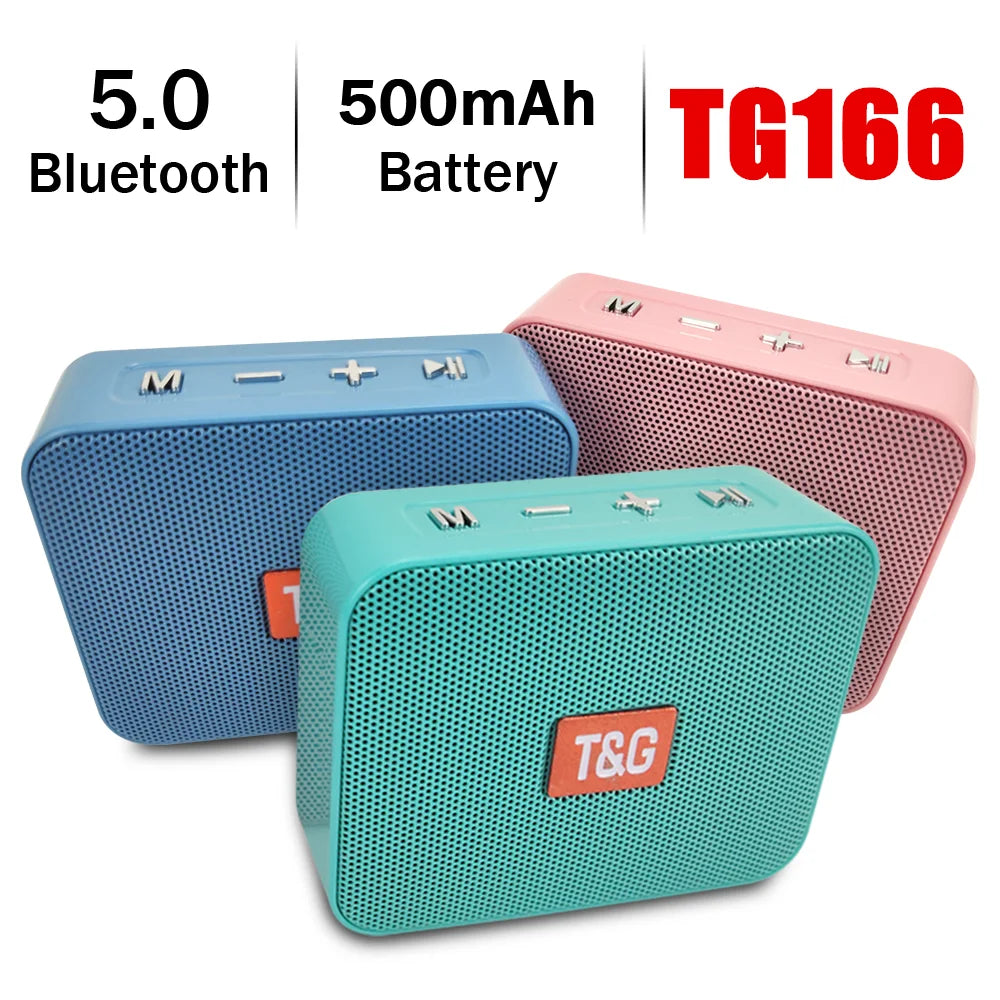 TG166 Portable Bluetooth Mini Boombox Speaker | USB TF Bass Column Outdoor