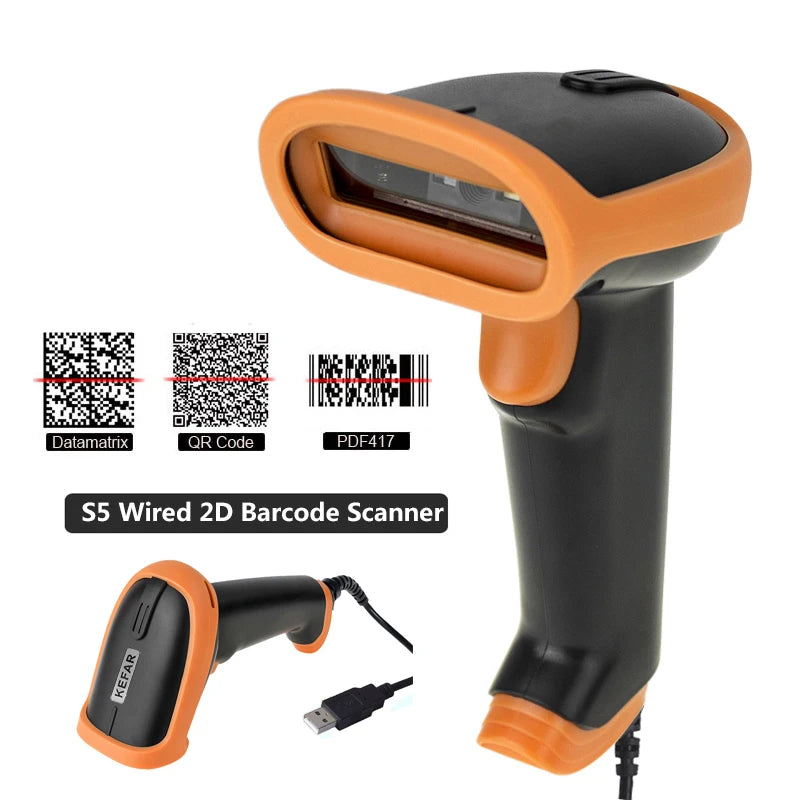 L8BL 2D Bluetooth Barcode Scanner | QR PDF417 2.4G Wireless USB Handheld Phone iPad
