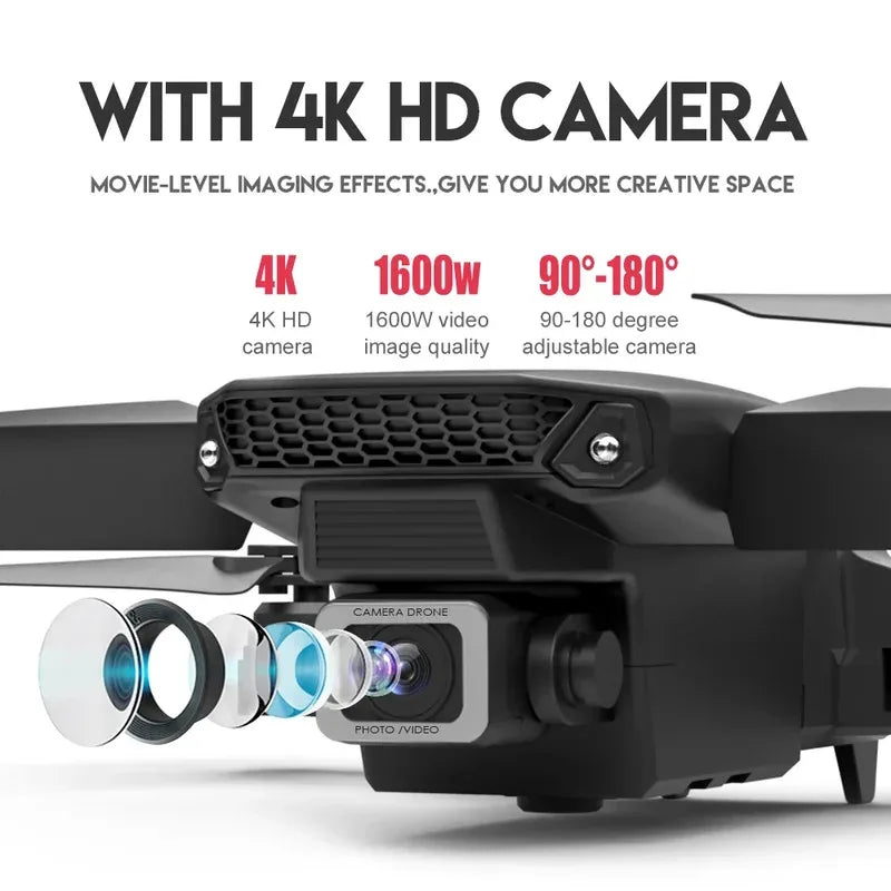 E88 Pro Intelligent Folding Drone 4K | Single/Dual Camera Switch WiFi FPV
