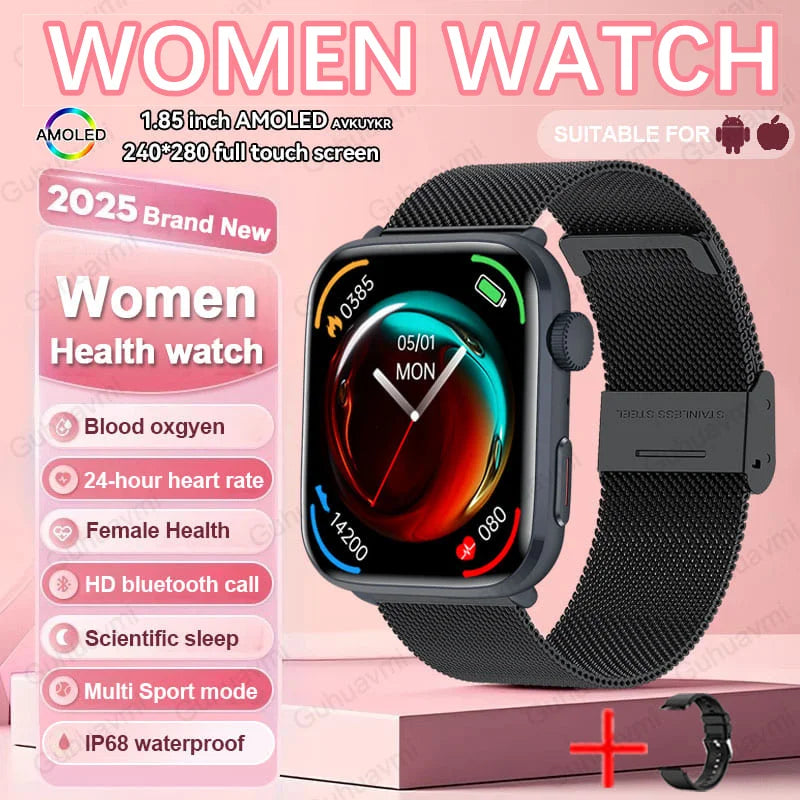 2025 AI Smart Diagnosis Watch HRV+PPG IP68 NFC | Blood Pressure Heart Rate Monitor