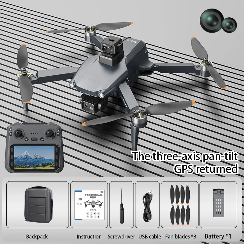L600 Pro Max Drone 8K Camera 3-Axis Gimbal | 360° Obstacle Avoidance Brushless FPV