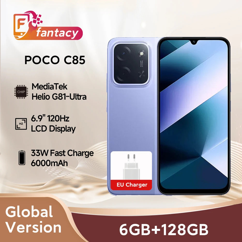 POCO C85 Global Smartphone Helio G81 Ultra | 6.9" 120Hz 6000mAh 50MP NFC 33W