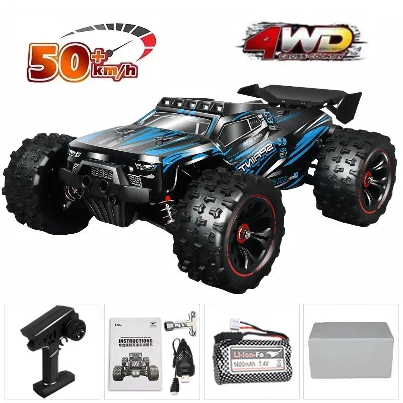 4WD RC Monster Truck 1:16 85KM/H LED | High Speed Drift 4x4 vs WLtoys 124017