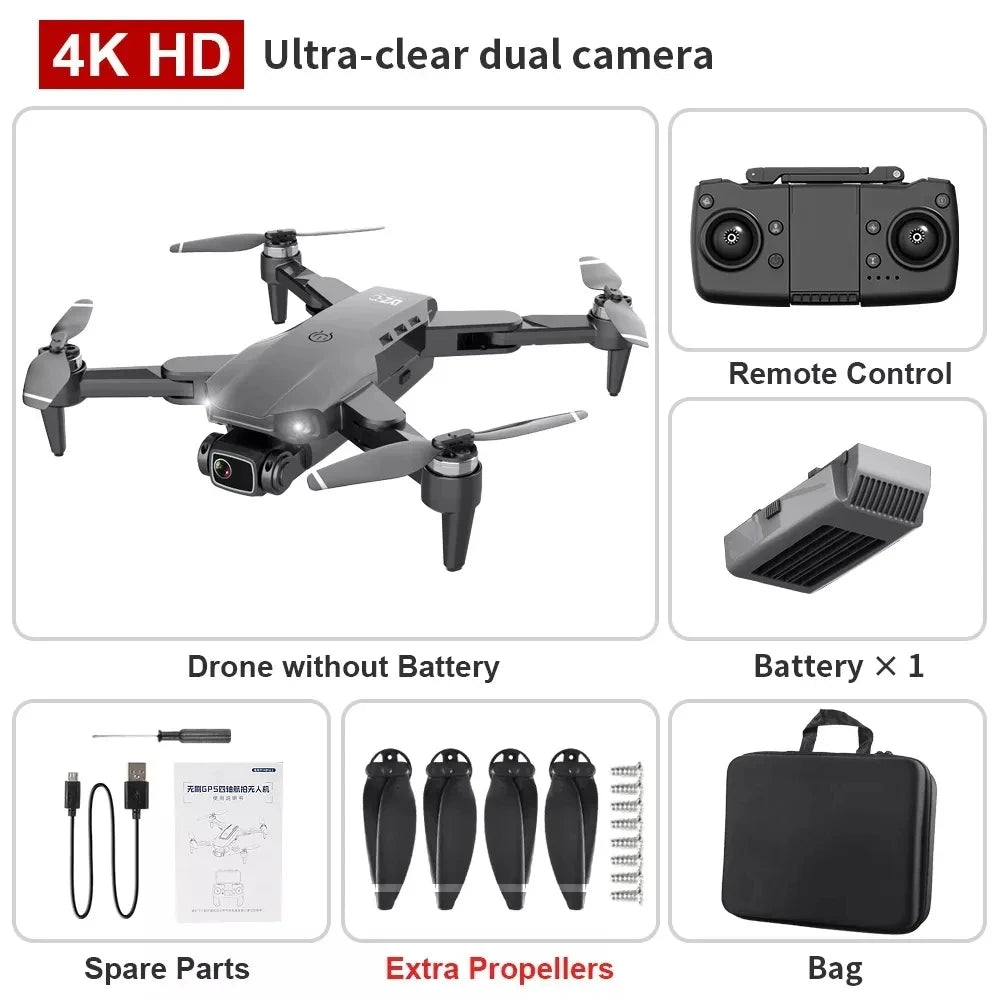 L900 Pro 4K GPS Drone 5G | Brushless Dual Camera 1.2KM Range FPV Foldable