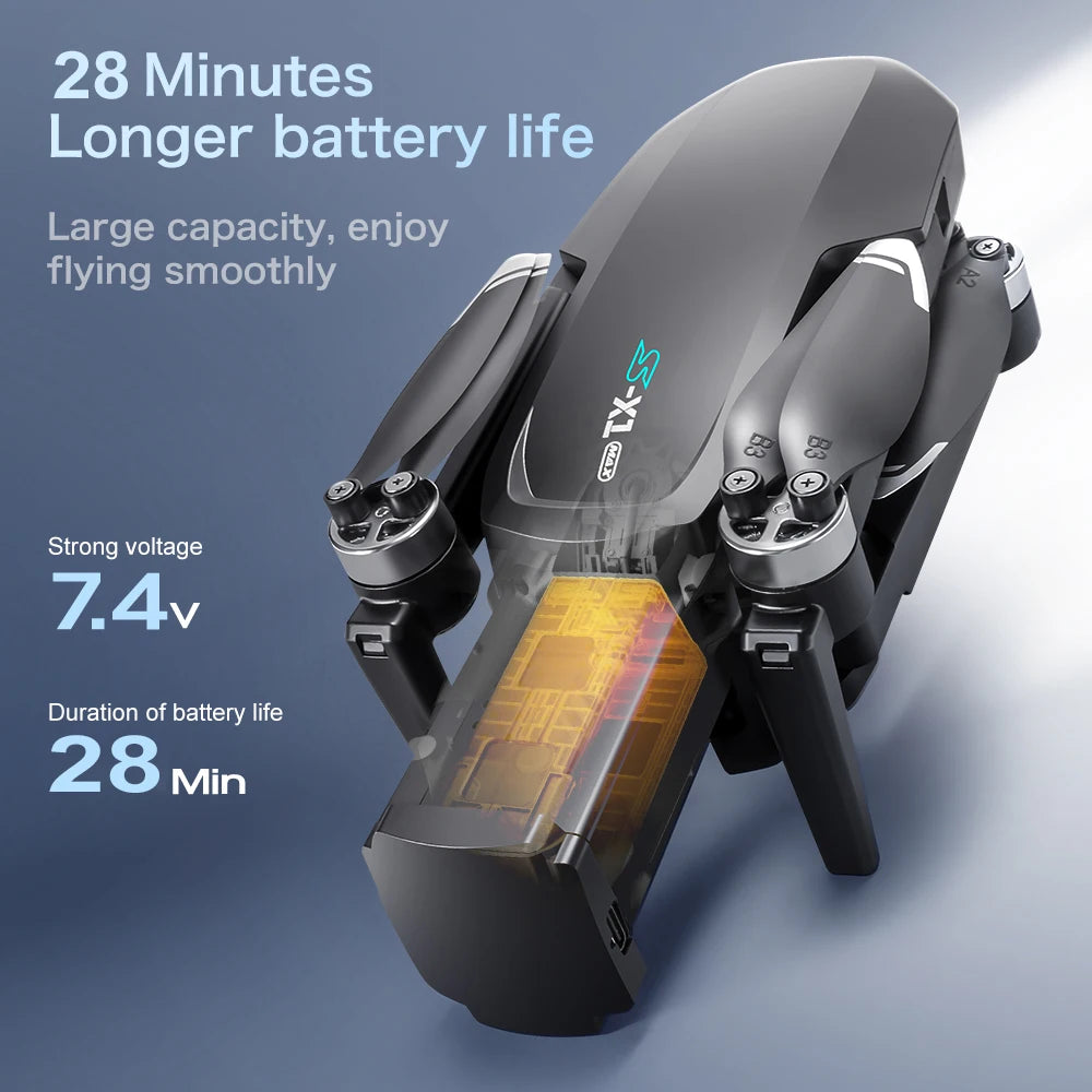 S-X1 MAX GPS Drone 4K Camera | 3-Axis Gimbal Brushless FPV Foldable