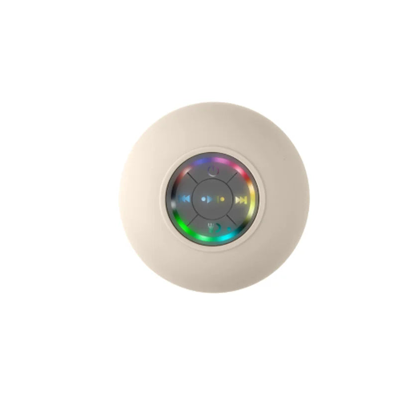 Waterproof Bluetooth Shower Speaker | Suction Cup LED Lights 3D Surround Subwoofer