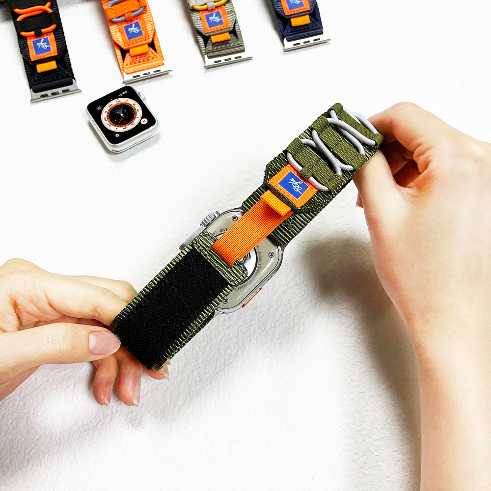 Vwar Nylon Tactical Sports Band Apple Watch | Ultra 2 Series 4–9 SE 42/44/45/49mm