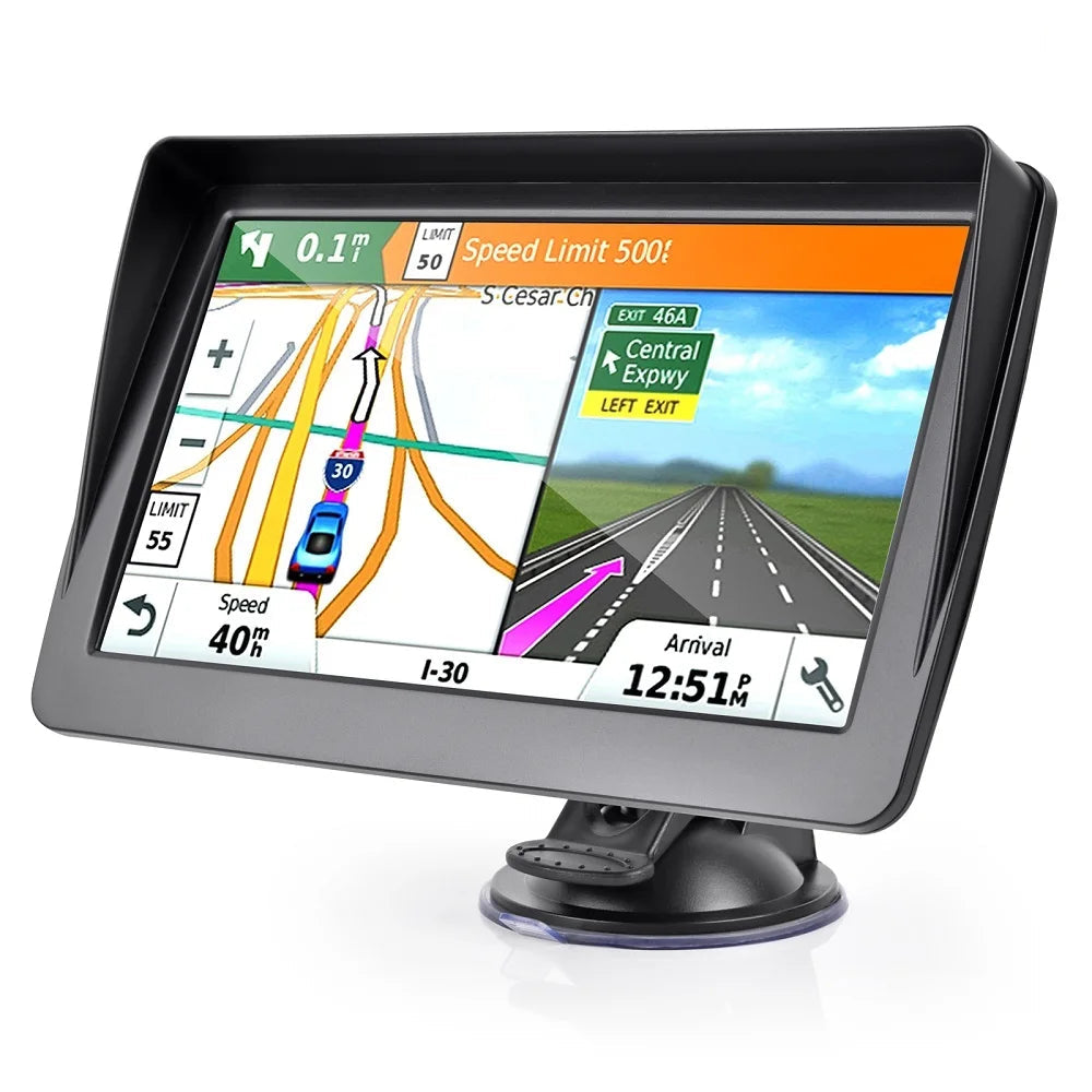 KMDRIVE 7" GPS Car Truck Navigator | 256M 16GB Type-C Charging Free Maps