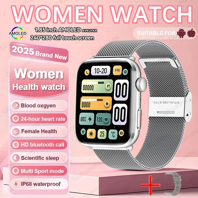 2025 AI Smart Diagnosis Watch HRV+PPG IP68 NFC | Blood Pressure Heart Rate Monitor