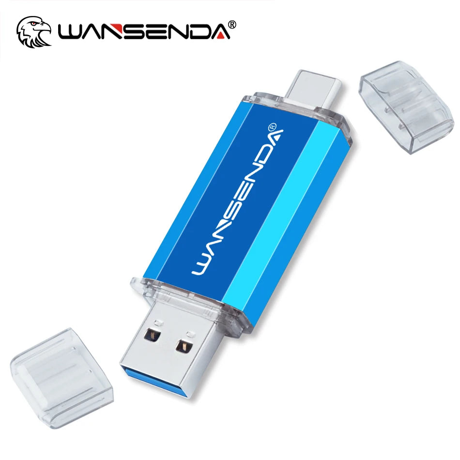 WANSENDA OTG Type-C USB 3.0 Flash Drive | 16GB–512GB Pen Drive for USB-C Devices