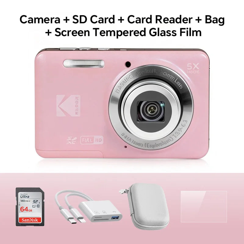 Kodak PIXPRO FZ55 Digital Camera 16MP 5X Zoom | 1080P + 32GB SD Card Kit