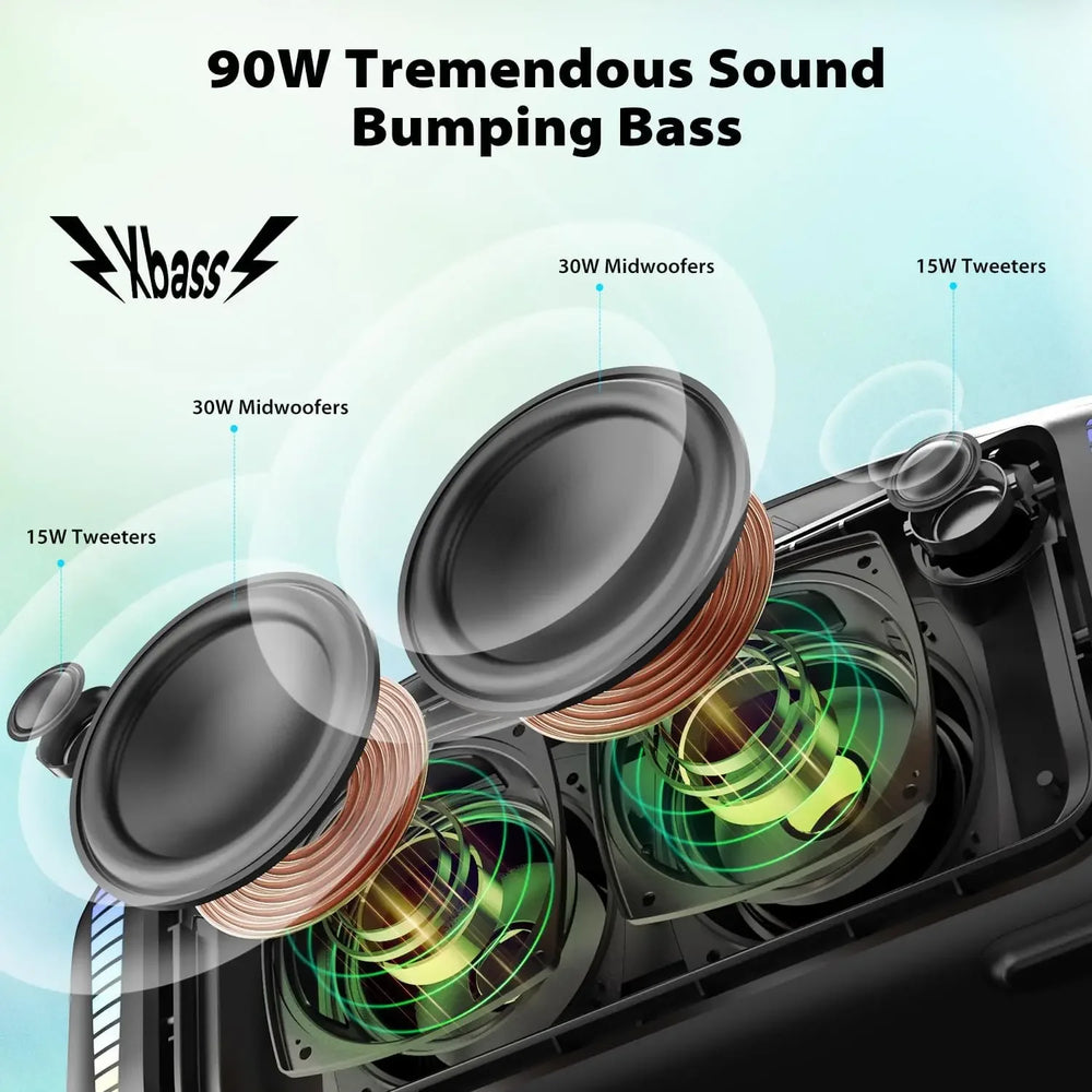 Tribit StormBox Blast Portable Speaker 90W | IPX7 Waterproof 30H Party Camping