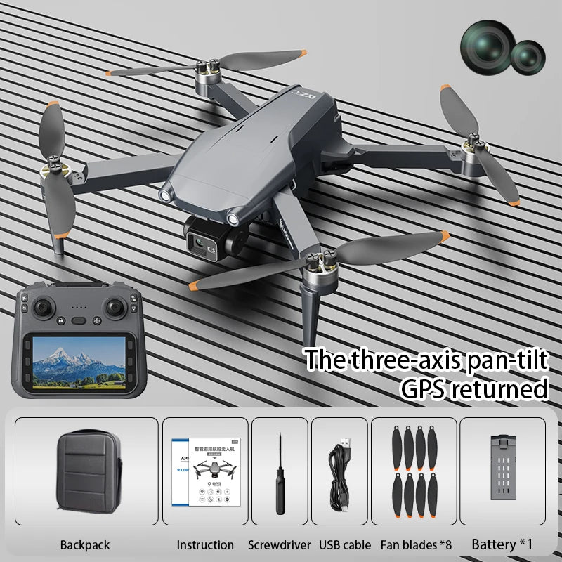L600 Pro Max Drone 8K Camera 3-Axis Gimbal | 360° Obstacle Avoidance Brushless FPV