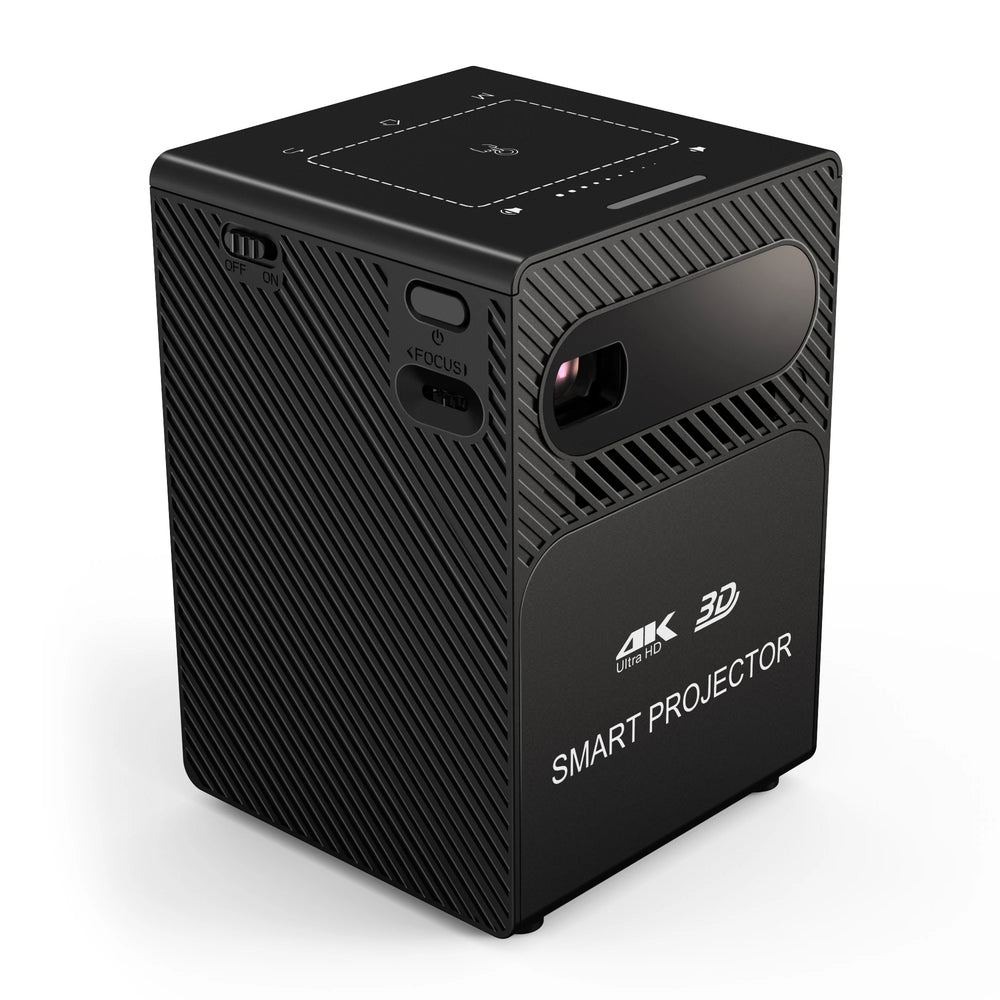 4K DLP Mini Portable Projector 3D Android | WiFi BT Battery Ceiling Car Outdoor LED