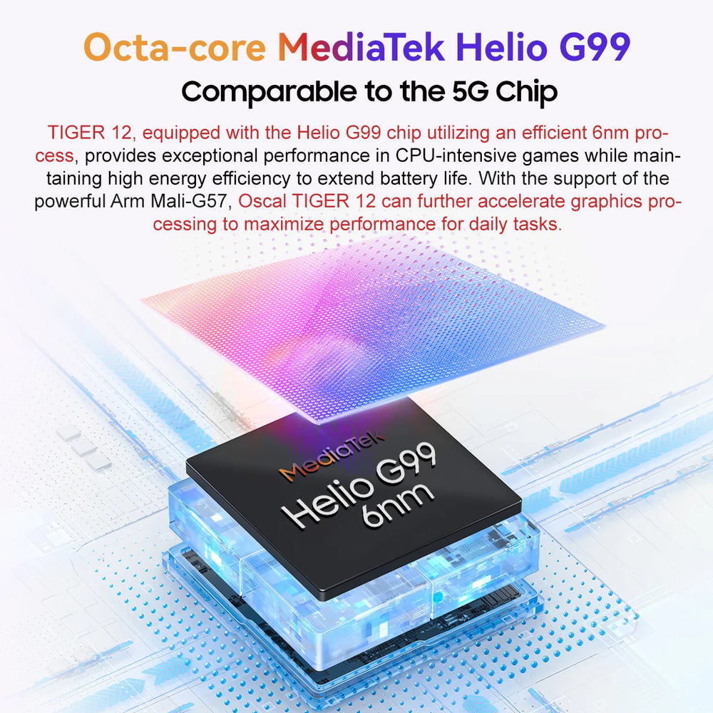 Blackview OSCAL Tiger 12 Helio G99 | 6.78" 120Hz 2.4K 64MP 8GB+256GB Android 13