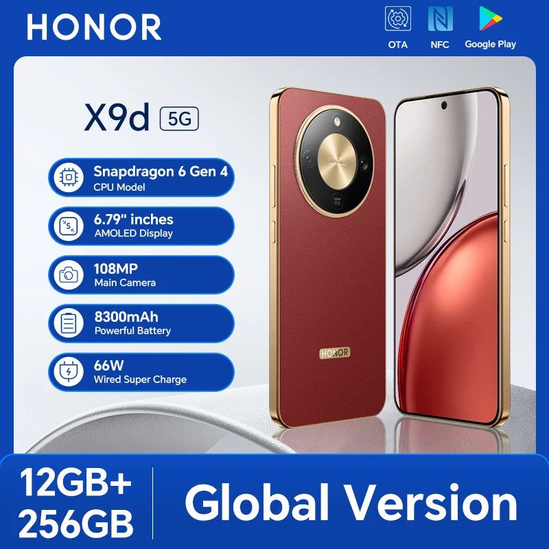 HONOR X9d 5G Smartphone 12GB+256GB | 6.79" 120Hz AMOLED 108MP 8300mAh 66W
