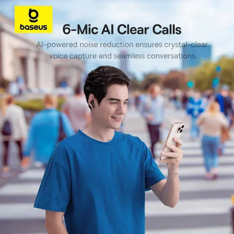 Baseus EP10 Pro ANC Earbuds BT 6.0 | 50dB LDAC Hi-Res 6 Mic IP55 Real-Time ANC