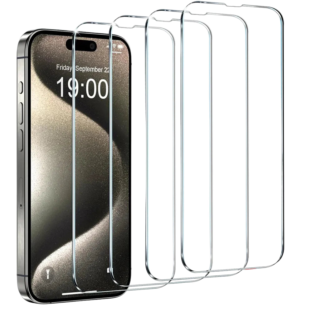 YXY·CF iPhone Tempered Glass Screen Protector 4-Pack | iPhone 7–16 Pro Max