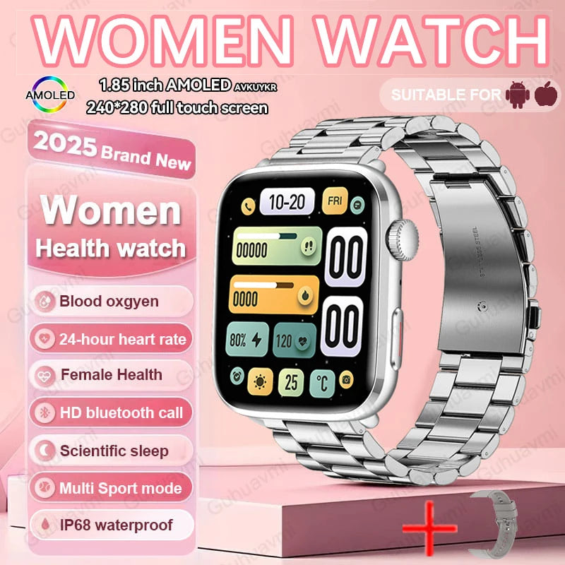 2025 AI Smart Diagnosis Watch HRV+PPG IP68 NFC | Blood Pressure Heart Rate Monitor