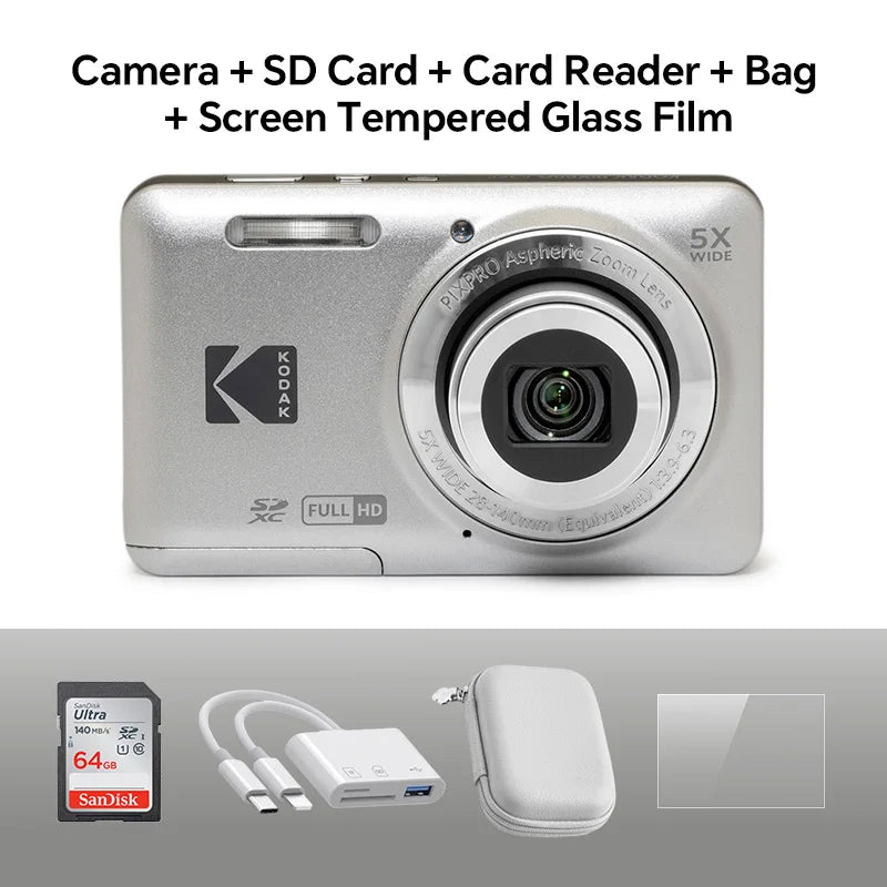 Kodak PIXPRO FZ55 Digital Camera 16MP 5X Zoom | 1080P + 32GB SD Card Kit