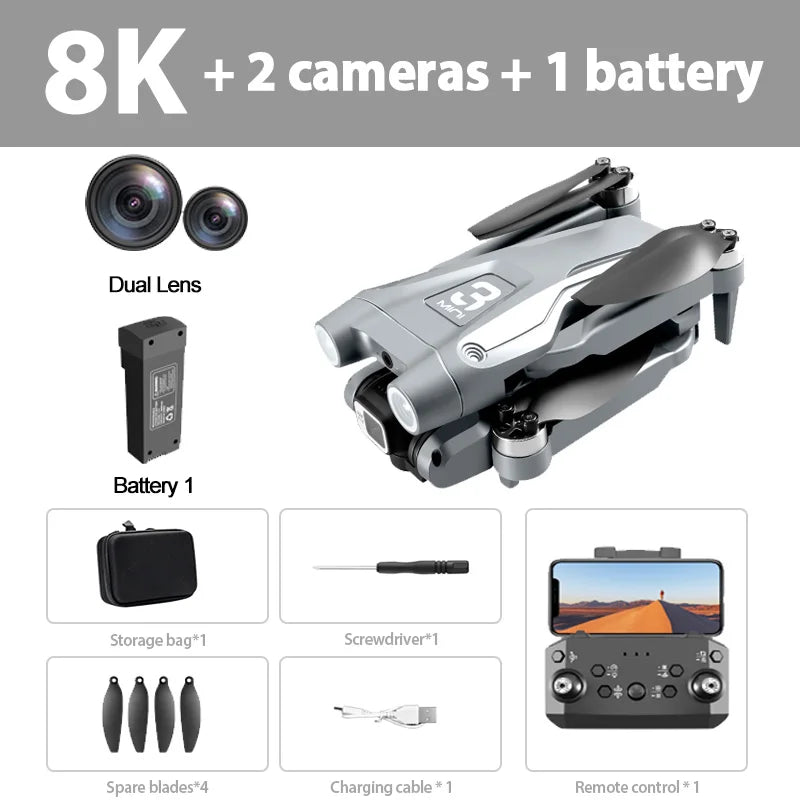 Lenovo Z908 Pro/MAX Drone 4K/8K GPS | Optical Flow 3-Side Obstacle Avoidance