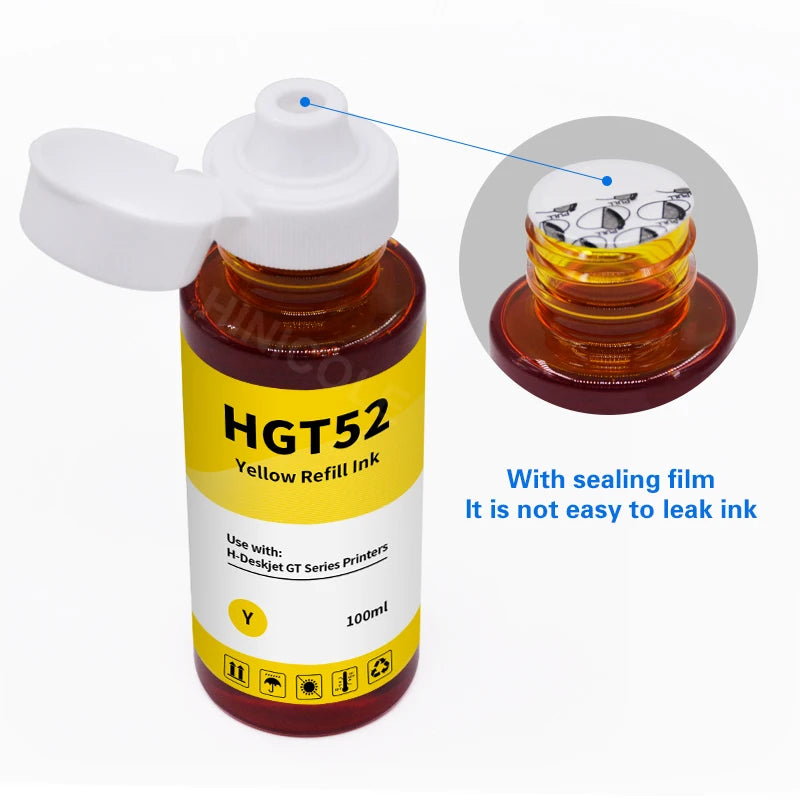 HINICOLE GT51 GT52 Dye Ink Bottle | HP DeskJet GT 5810 5820 310 410 318 418