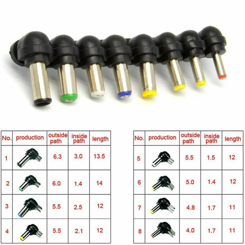 Coolcells 80W Universal Laptop Charger | 8 Detachable Plugs LED Car Adapter