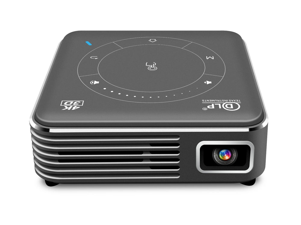 4K DLP Mini Portable Projector 3D Android | WiFi BT Battery Ceiling Car Outdoor LED