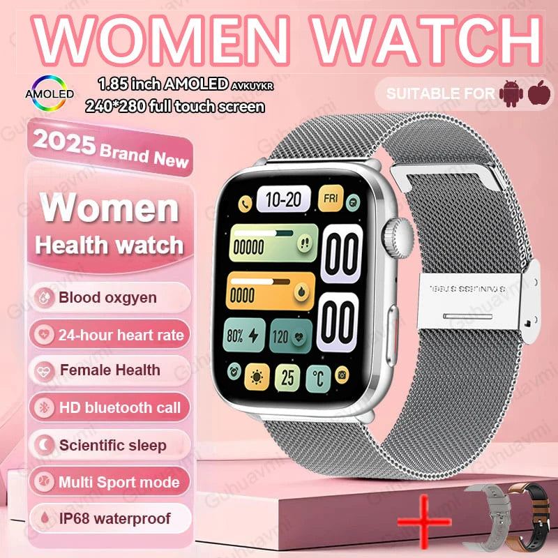 2025 AI Smart Diagnosis Watch HRV+PPG IP68 NFC | Blood Pressure Heart Rate Monitor