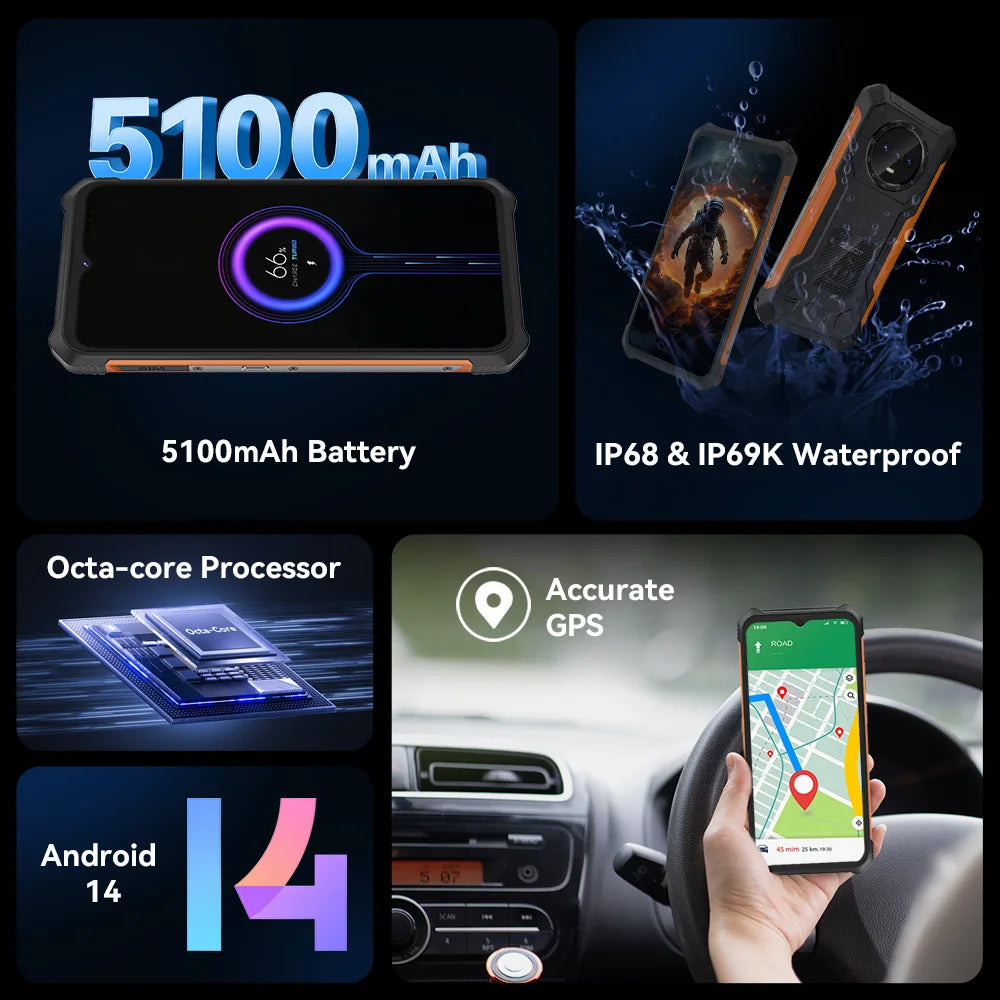Cubot King Kong ES Rugged Smartphone | 6.56" 90Hz 16GB 128GB 48MP 4G Android