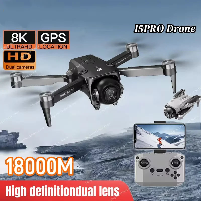 I5 Pro Drone 8K Camera 5G WiFi | Obstacle Avoidance FPV Screen Remote 2025