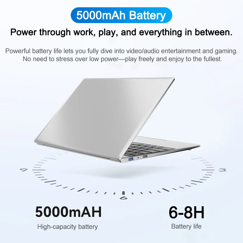 15.6" Laptop Intel 6500Y | 32GB RAM 2TB SSD Backlit Keyboard Fingerprint Win11