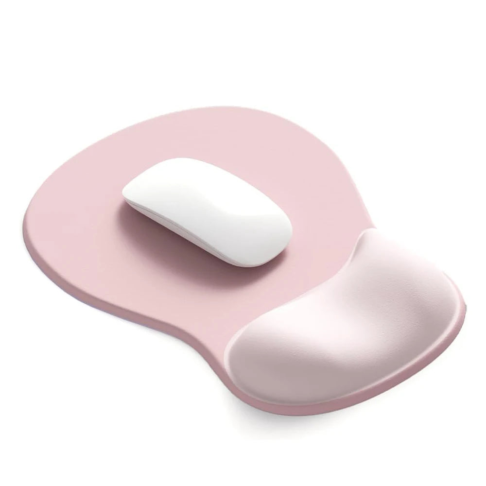Ergonomic Mouse Pad with Gel Wrist Rest | Non-Slip PU Base Pain Relief Support