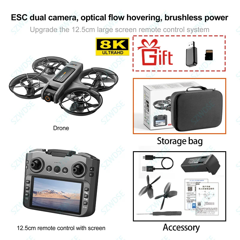 S156 RC Drone 8K 5G WiFi FPV | Dual Camera 2.4G Quadcopter Aerial Photography
