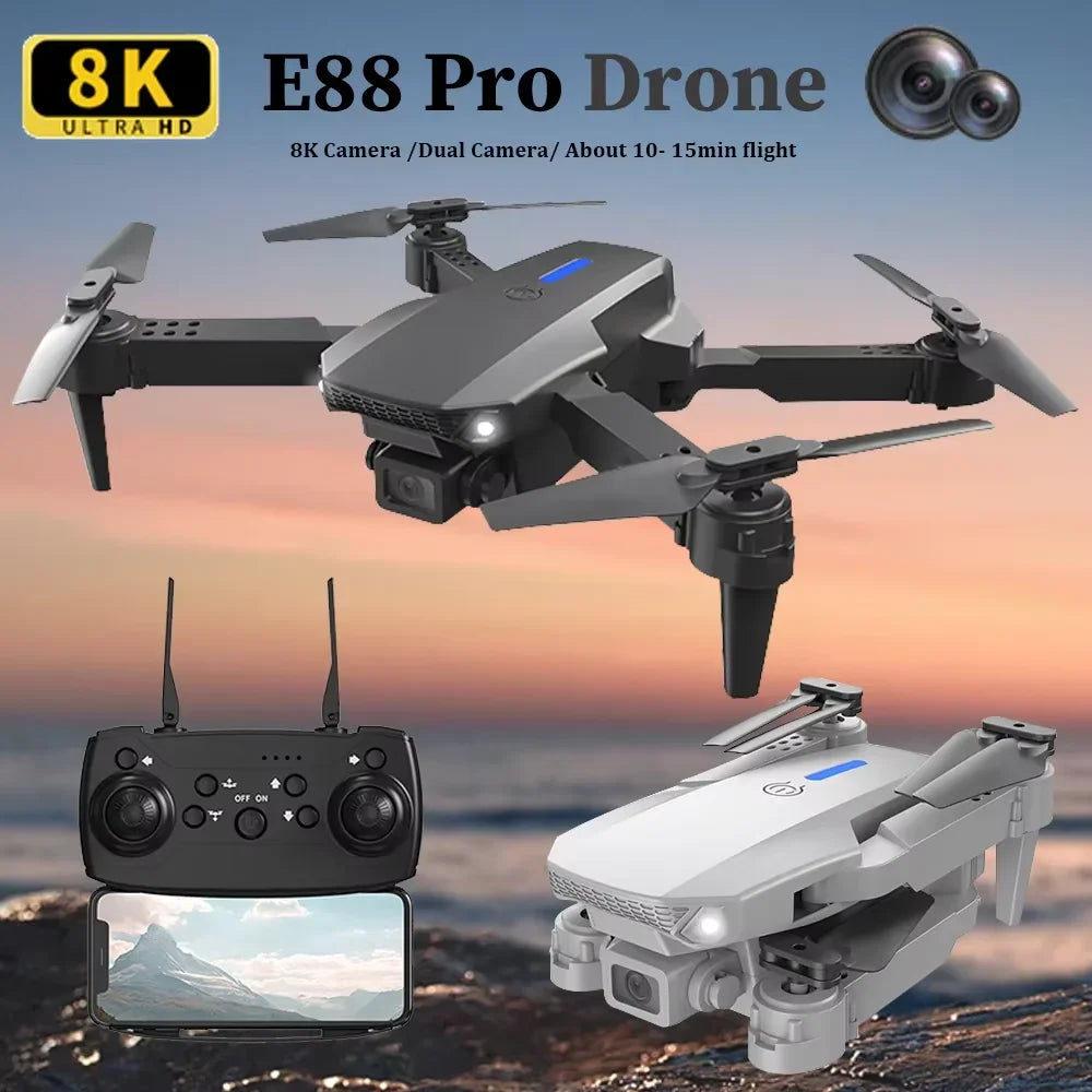 KBDFA E88 Pro 4K RC Drone Wide Angle Camera | Foldable Helicopter Quadcopter 2025