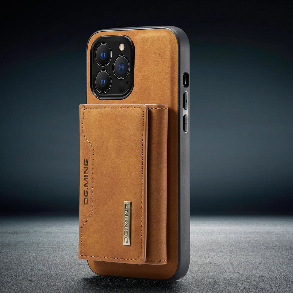 HQBBRO 2-in-1 Magnetic Leather Case | iPhone 16 17 Pro Max 15 14 13 12 Wallet Cards