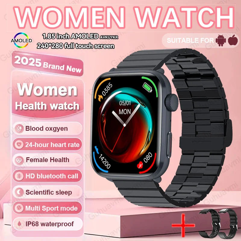 2025 AI Smart Diagnosis Watch HRV+PPG IP68 NFC | Blood Pressure Heart Rate Monitor