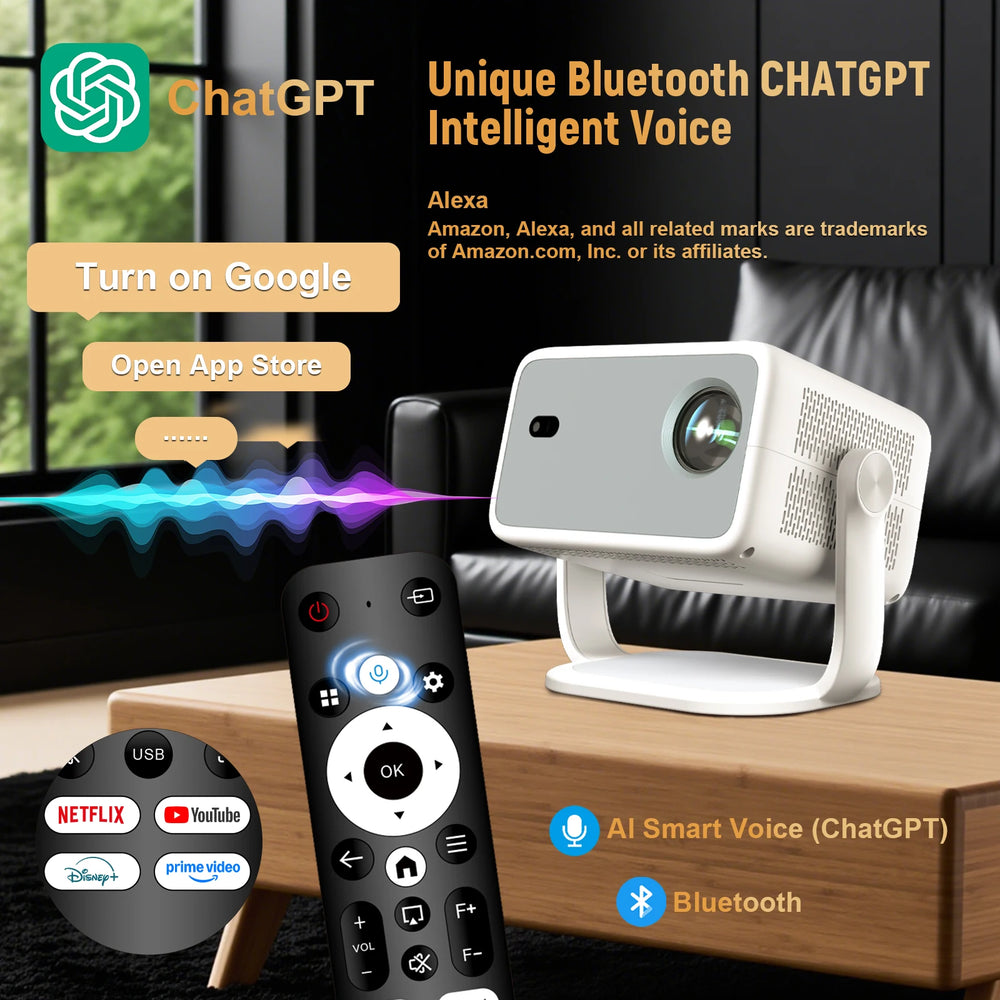Velec TP350 NTV Projector Netflix 650ANSI | Android 13 Native 1080P Auto Focus